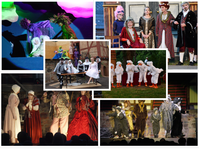 Collage aus Bildern von verschiedenen Musicals